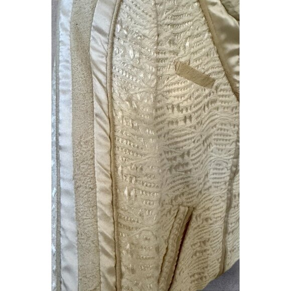 IRO Womens Felicity Jacket Ivory Size 8 ASO Kendall Jenner Silk Rocker Moto Edgy - Picture 14 of 16